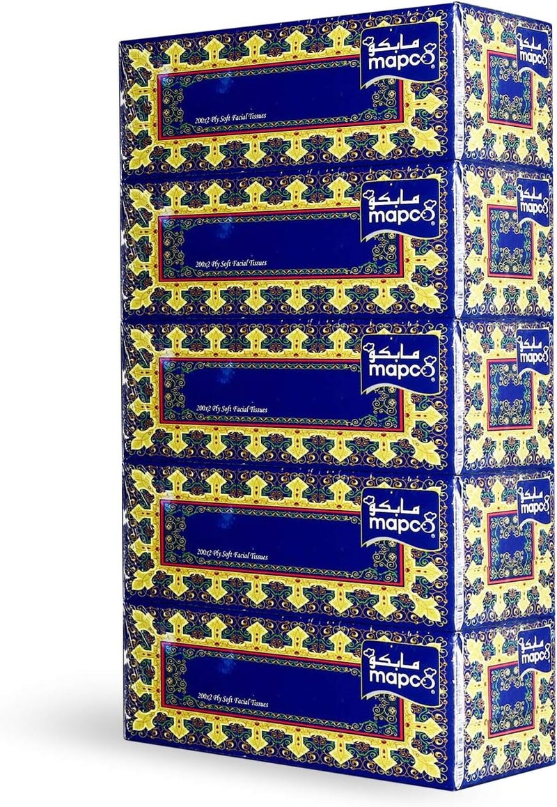 Hotpack مناديل وجه هوت باك مابكو، 5 × 2 طبقة، ألوان متنوعة - Image 2